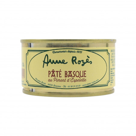 Pâté basque au piment d'Espelette AOP Anne Rozès 130g