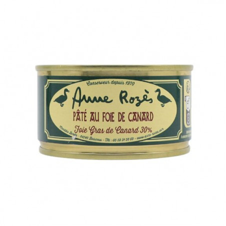 Pâté au foie gras de canard 30% Anne Rozès 130g