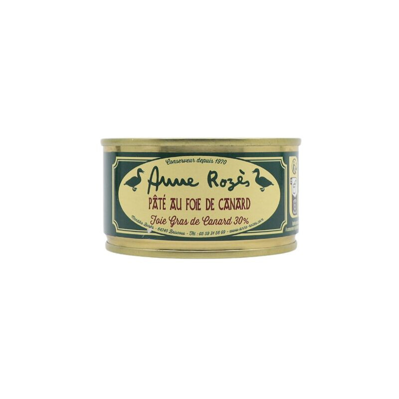 Pâté au foie gras de canard 30% Anne Rozès 130g