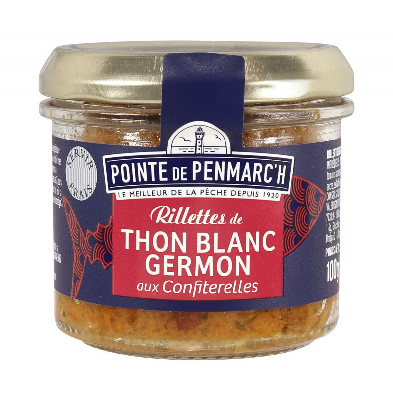 Rillettes de thon blanc confiterelles (tomates séchées) Pointe de Penmarc'h 100g