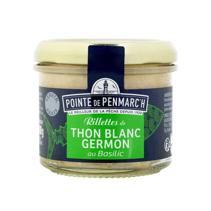 Rillettes de thon blanc germon au basilic Pointe de Penmarc'h 100g