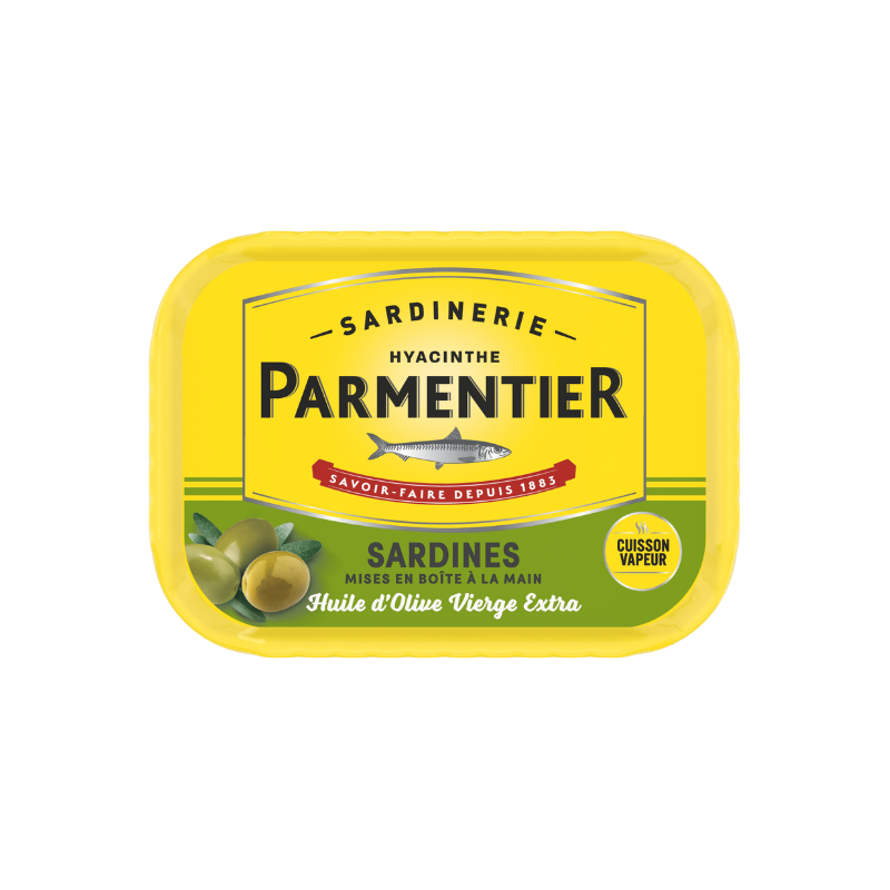 Sardines Huile d'olive vierge extra Parmentier 135g