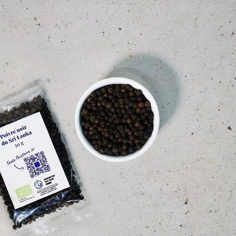 Poivre noir du Sri Lanka Omie 50g